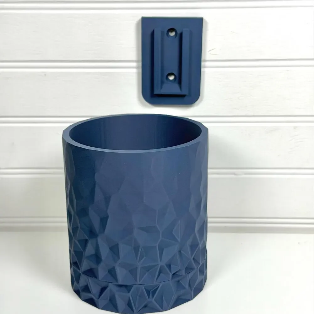 Voronoi Wall Hanging Planter, Indoor Plant Pot, Screw On Drip Tray, Geometric